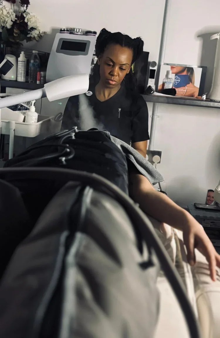 Mia in the treatment room